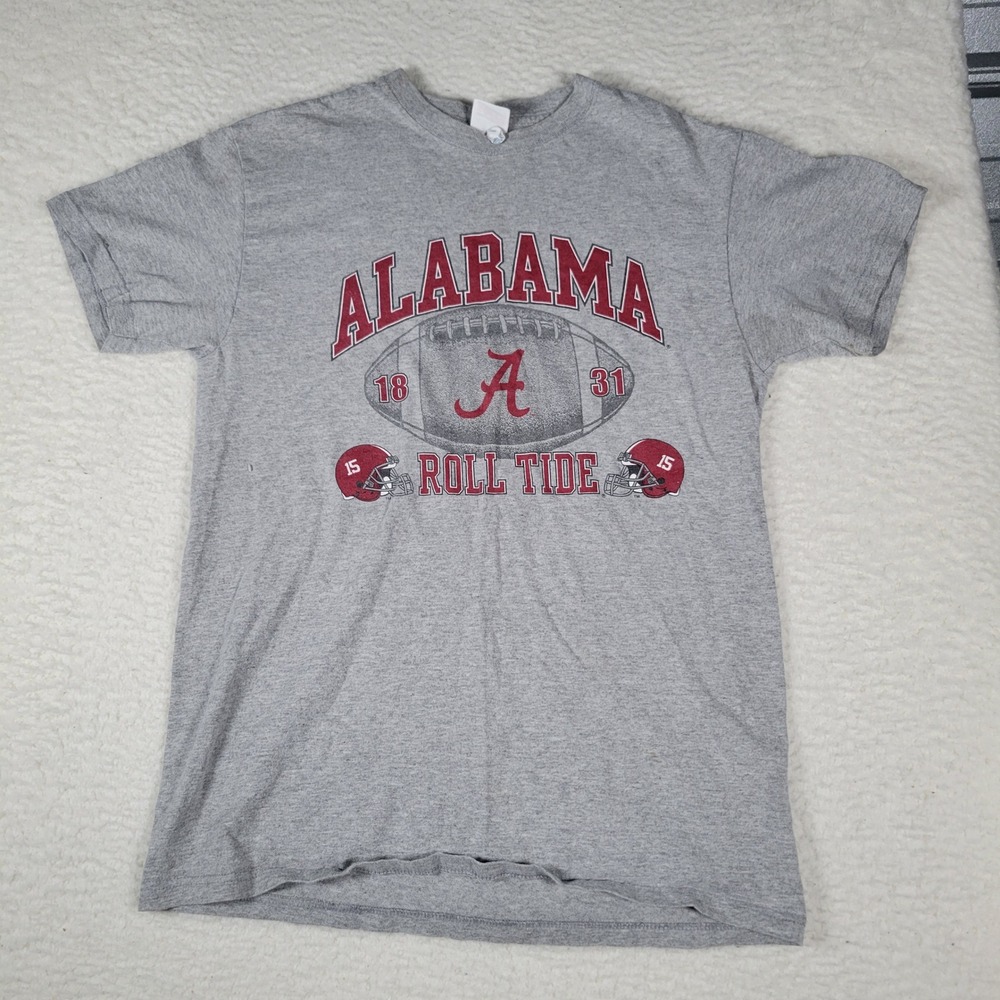 Soffe‎ Alabama Crimson Tide T-Shirt Mens Size M Gray Roll Tide Football Graphic